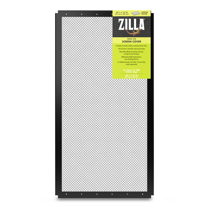 Zilla Reptile Terrarium Covers Fresh Air Screen, 24x12-inch 24" x 12"