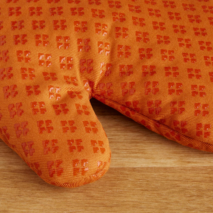 KitchenAid Asteroid Oven Mitt Set, Honey Orange 7"x12.5"