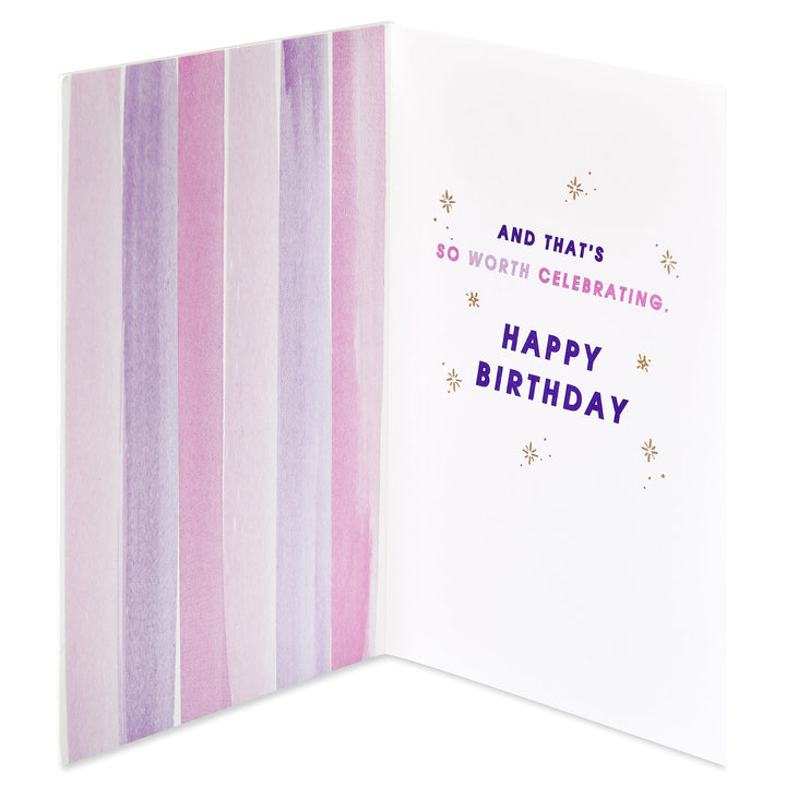 American Greetings Birthday Card for Her (So Worth Celebrating) Candles