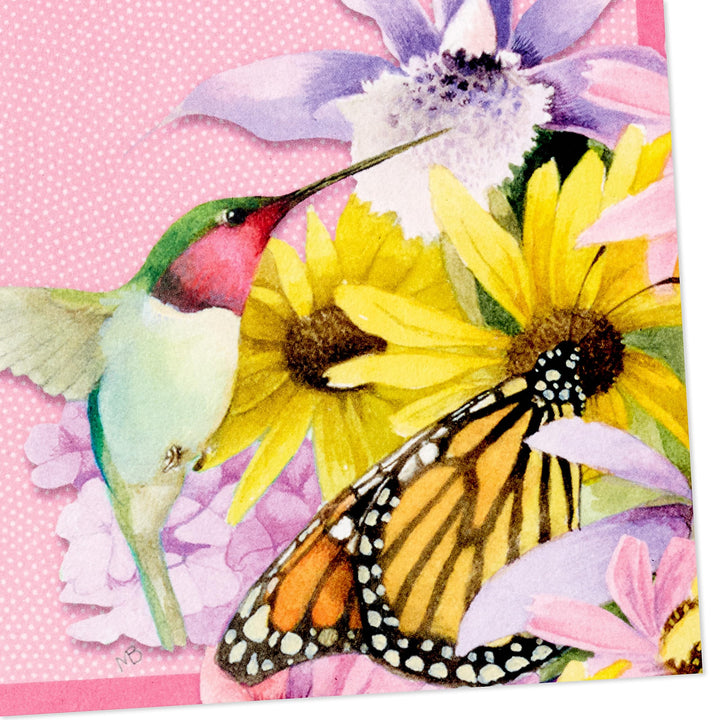 Hallmark Marjorlein Bastin Floral Notecards (20 Blank Cards with Envelopes) Butterfly & Hummingbird