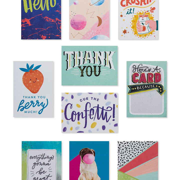 American Greetings Mini Note Cards for Kids, Happy Vibes (40-Count)