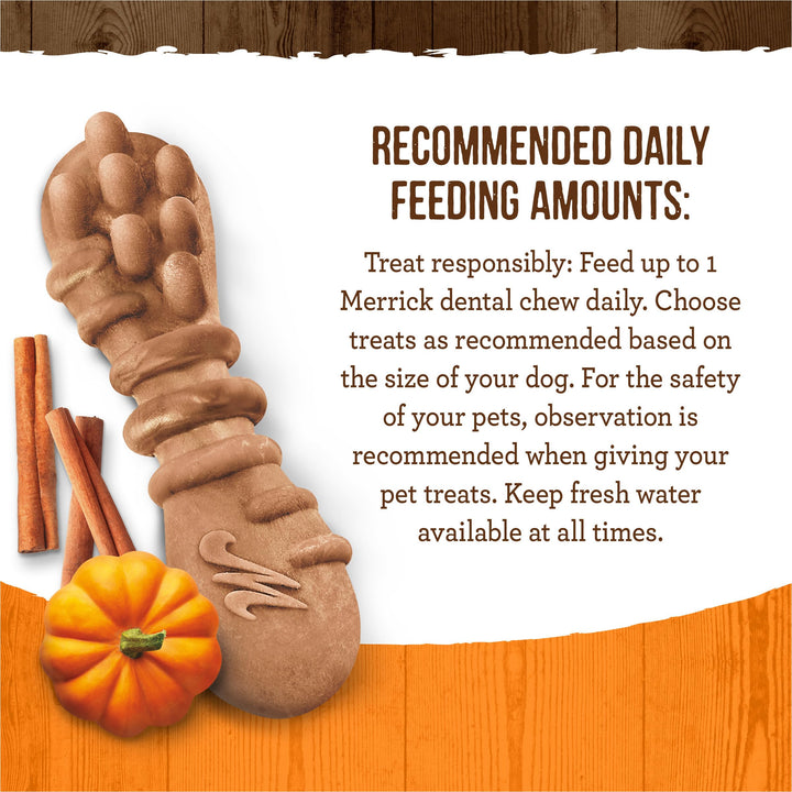 Merrick Fresh Kisses, Dental Chews for Dogs, Pumpkin and Cinnamon Natural Dog Treats for Small Dogs 5-15 Lbs - 9 oz. Pouch 9 Ounce (Pack of 1) X-Small Dogs 5-15 Lbs