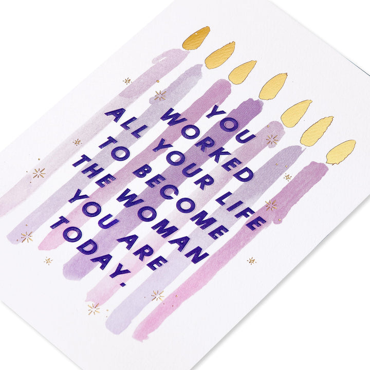 American Greetings Birthday Card for Her (So Worth Celebrating) Candles