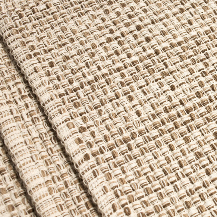 Sweet Home Collection 100% Cotton Placemats for Dining Room Rectangle Two Tone Woven Fabric 13" x 19" Soft Durable Table Mat Set, Set of 4, Eggshell