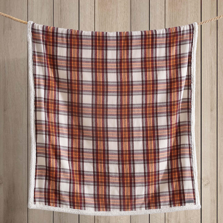 Eddie Bauer - Throw Blanket, Super Soft Reversible Sherpa Fleece Bedding, Ideal Christmas & White Elephant Gifts, Cozy Plaid Throw Blankets for Couch (Edgewood Red, Throw) Edgewood Red Sherpa Throw