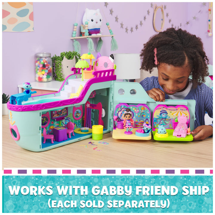 Gabby’s Dollhouse Kitty Narwhal’s Carnival Room, with Toy Figure, Surprise Toys and Dollhouse Furniture, Kids Toys for Girls & Boys 3+