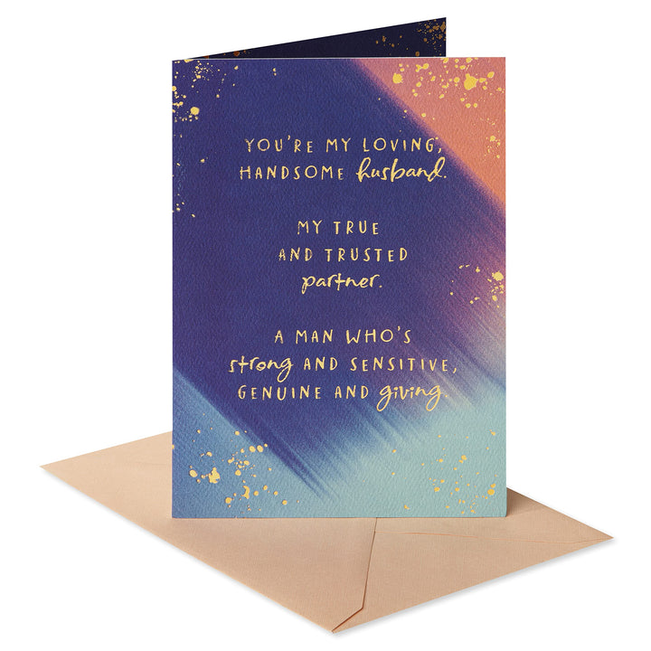 American Greetings Anniversary Card for Husband from Husband (Know Your Love) Bold Color Strokes