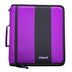 Case-It The Classic Zipper Binder - 2 Inch O-Rings - Multiple Pockets - 800 Sheet Capacity - Comes with Shoulder Strap - Deep Purple D-251 Single