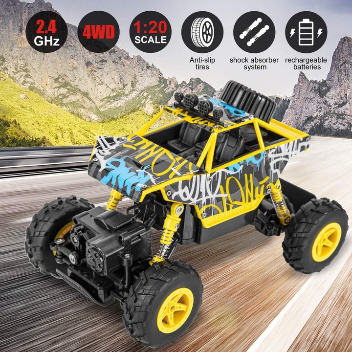 2PACK Remote Control Car for Boys Girls, RC Stunt Car 4WD Monster Truck 2.4Ghz