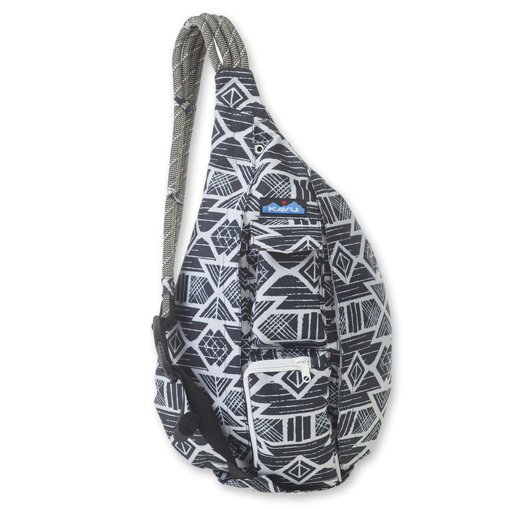 KAVU Original Rope Sling Bag Polyester Crossbody Backpack - Carbon Tribal One Size