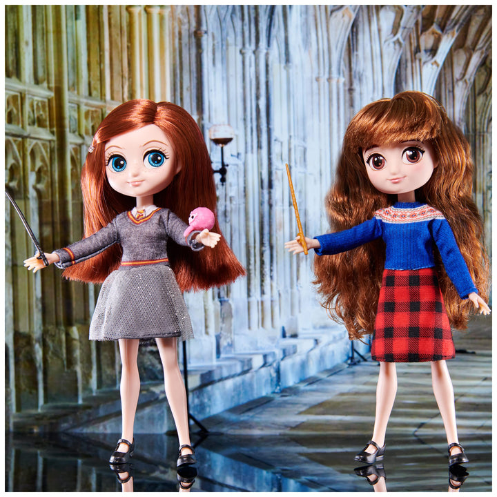 Wizarding World Harry Potter, Hermione Granger & Ginny Weasley Deluxe 8-inch Dolls & Accessories Gift Set, Over 20 Pieces, Kids Toys for Ages 6 and up