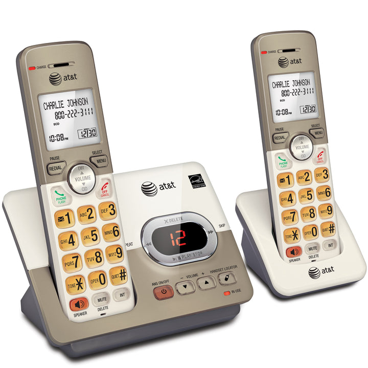 AT&T EL52213 2-Handset Cordless Phone with Answering System & Extra-large Backlit Keys