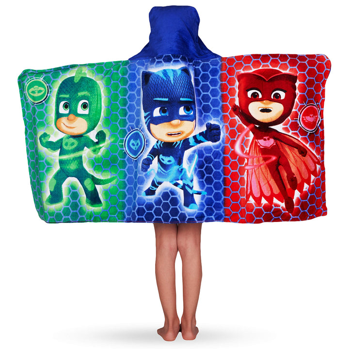 PJ Masks Bath/Pool/Beach Soft Cotton Terry Hooded Towel Wrap, 24" x 50", By Franco Kids Pj Masks 24 in x 50 in