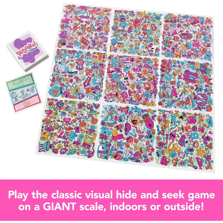 Pictureka Giant Board Game - Fun Family Game with Big Mat & Cards for Kids Ages 6+