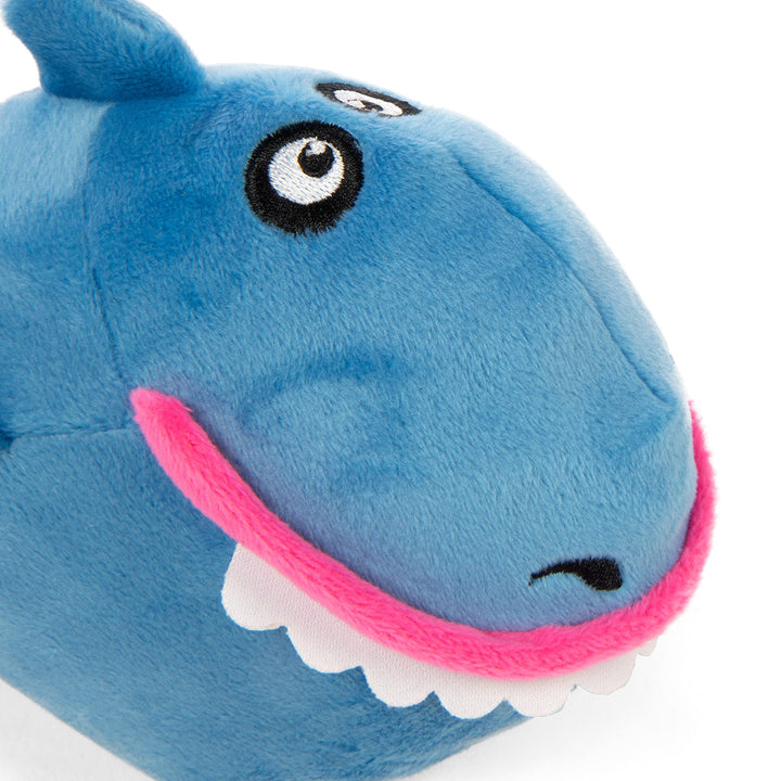 goDog Action Plush Shark Animated Squeaky Dog Toy, Chew Guard Technology - Blue, One Size