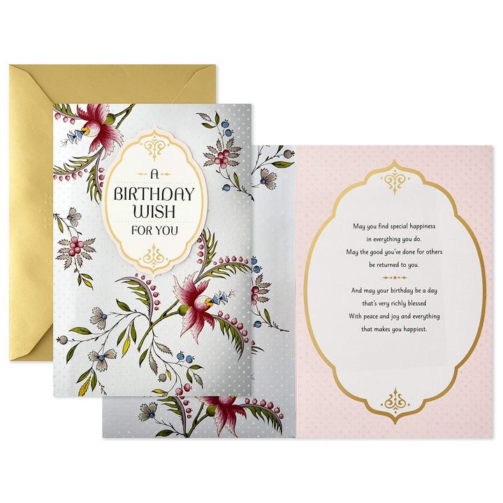 Hallmark Golden Thread Birthday Card (A Birthday Wish) A Birthday Wish