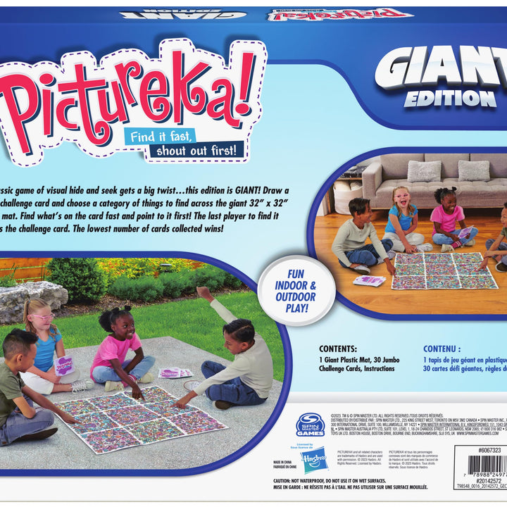 Pictureka Giant Board Game - Fun Family Game with Big Mat & Cards for Kids Ages 6+