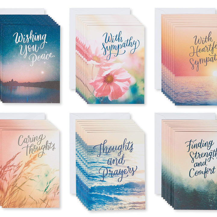 American Greetings Sympathy Card Assortment, Nature (48-Count)