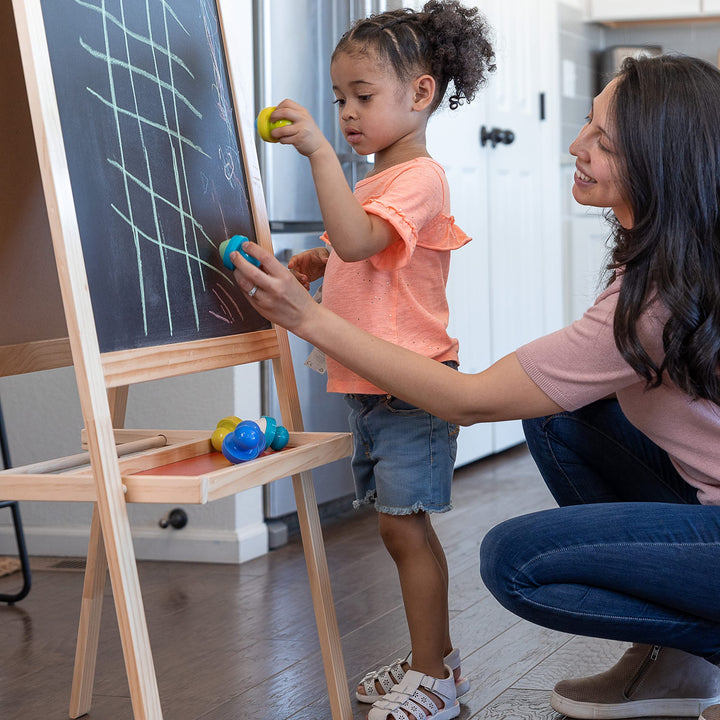 READY 2 LEARN Easy Grip Chalk Refills - 6 Colors - Ages 18m+ - Non-Toxic Toddler Sidewalk Chalk - Handles Sold Separately