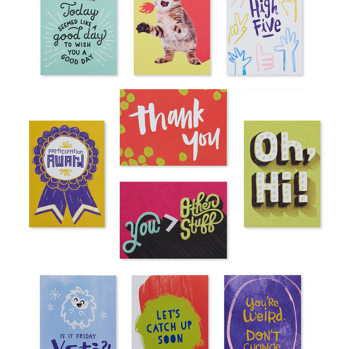 American Greetings Mini Note Cards for Kids, Happy Vibes (40-Count)