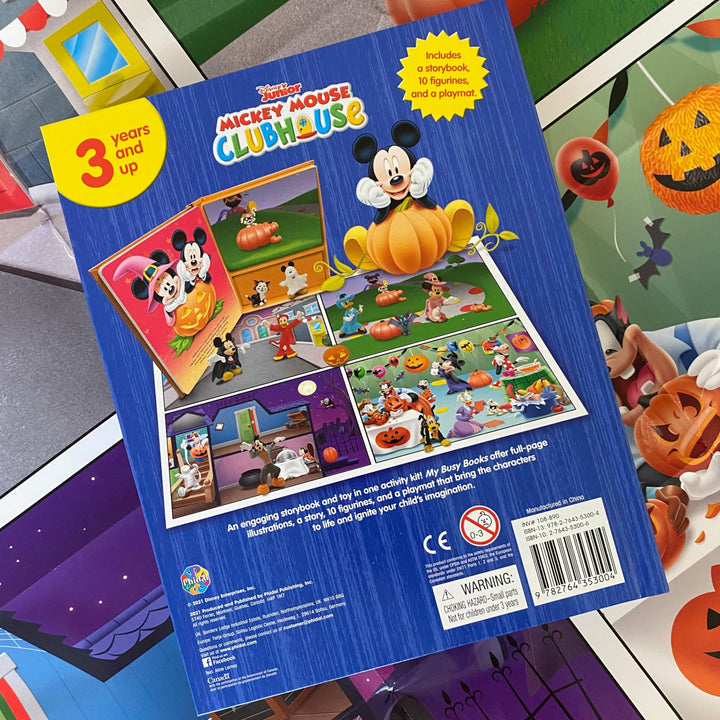 Disney Mickey Halloween My Busy Books - Storybook, 10 figurines, playmat