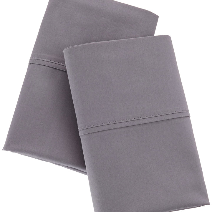 Amazon Aware 100% Organic Cotton 300 Thread Count Pillowcase Set, Dark Gray, King, 2 Pack, 40" x 20"