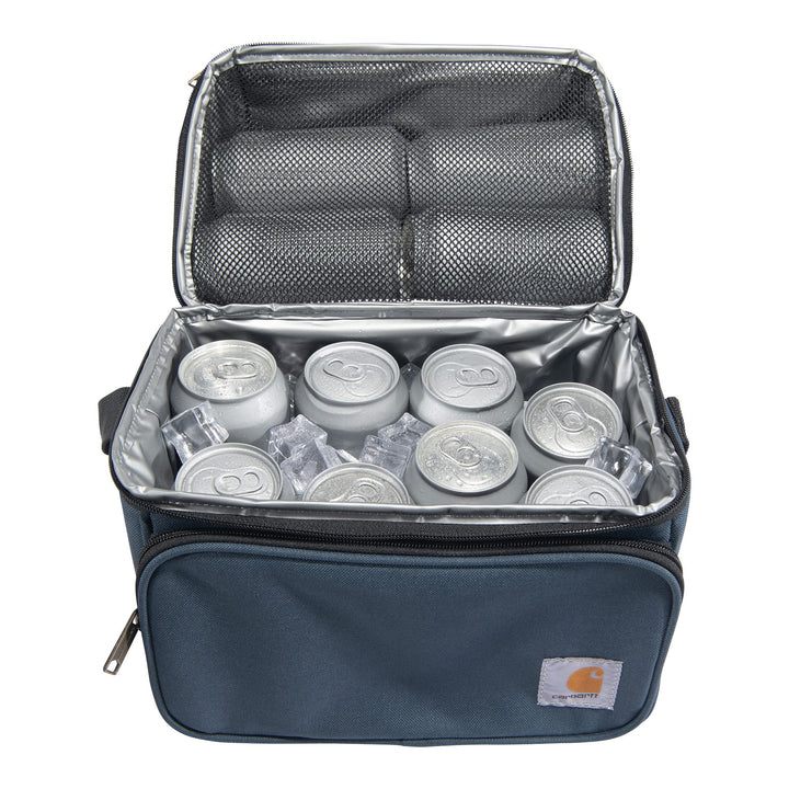 Carhartt Insulated 12 Can Dual Compartment Lunch Cooler, Durable Fully-Insulated Lunch Box, Navy