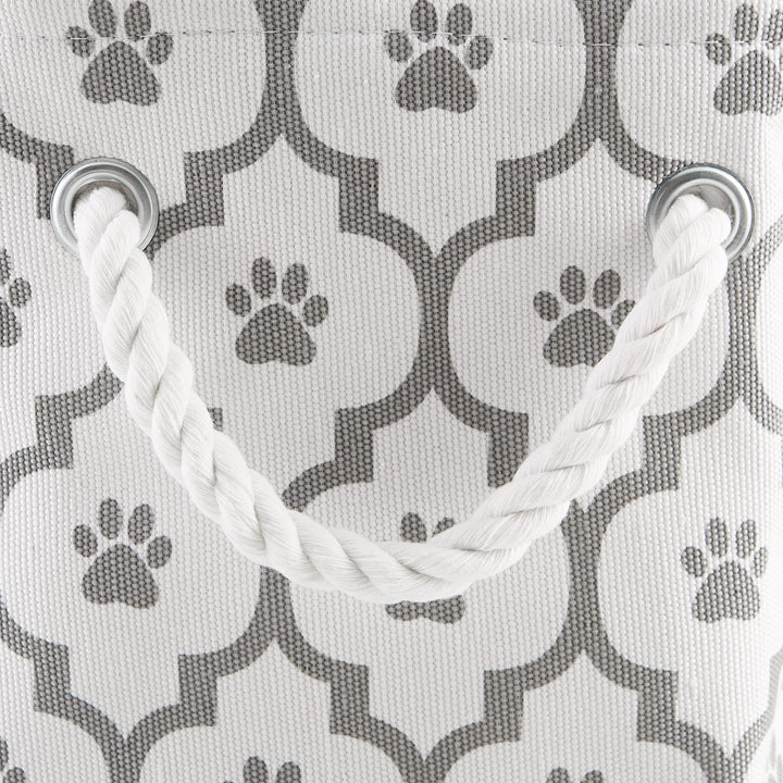 Bone Dry Pet Storage Collection Lattice Paw Print, Medium Rectangle, White/Gray