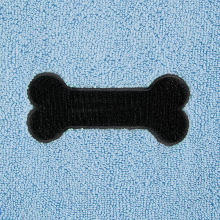 Bone Dry Pet Grooming Towel Collection Absorbent Microfiber X-Large, 41x23.5", Embroidered Blue 41x23.5"