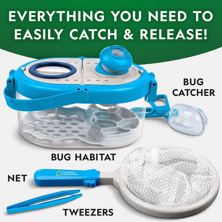 Bug Catcher Kit for Kids - Kids Bug Habitat with Magnified Viewer, Bug Catcher, Tweezers & Learning Guide, Insect Habitat, Outdoor Toys, Kids Bug Catching Kit, Bug Cage, Bug Box