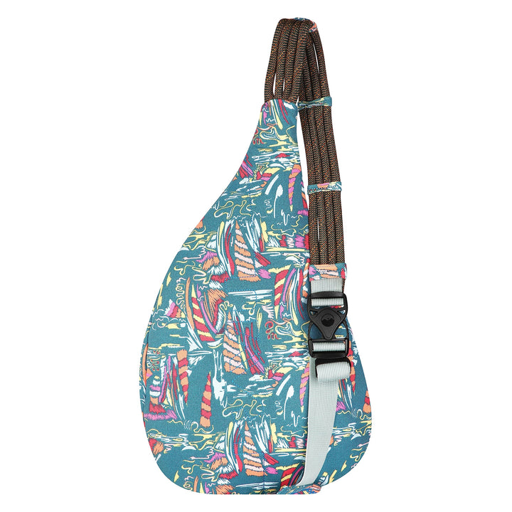 KAVU Original Rope Bag Sling Pack with Adjustable Rope Shoulder Strap Beach Doodle