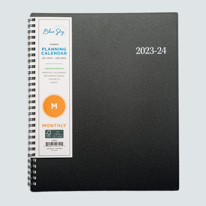 Blue Sky 2023-2024 Academic Year Monthly Planner, 8" x 10", Flexible Cover, Wirebound, Enterprise (144721) Old Version