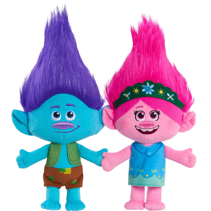 Trolls 13-inch World Tour Poppy & Branch Friendship Plush 2-Pack Stuffed Animals