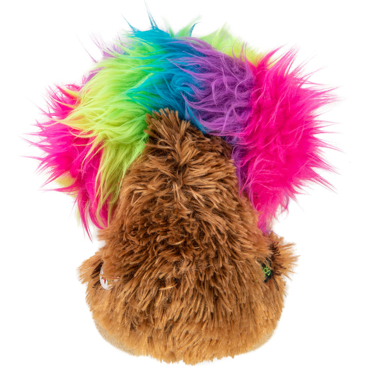 goDog Crazy Hairs Hedgehog Silent Squeak Plush Dog Toy, Chew Guard Technology - Brown, Small Crazy Hairs Hedgehog (Brown)