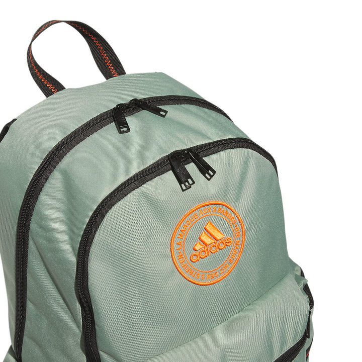 adidas City Icon Backpack, Silver Green/Impact Orange, One Size