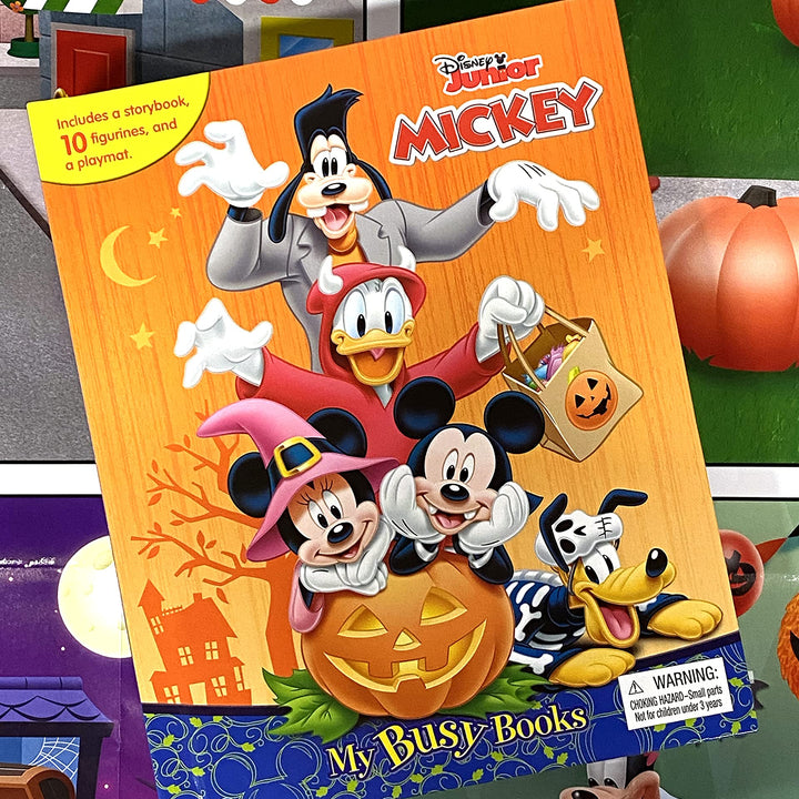 Disney Mickey Halloween My Busy Books - Storybook, 10 figurines, playmat