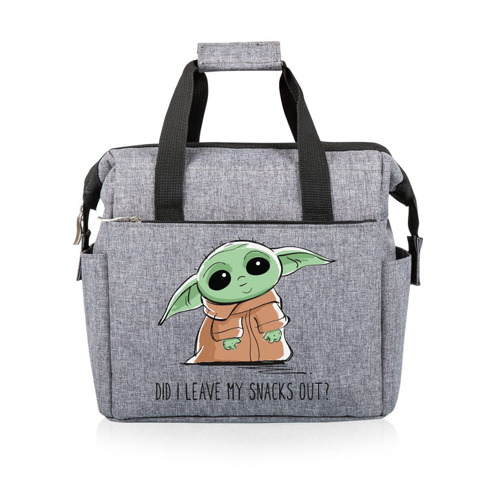 PICNIC TIME Star Wars Mandalorian Mythosaur Skull On The Go Lunch Bag, Soft Cooler Lunch Box, Insulated Lunch Bag, (Heathered Gray) 10 x 6 x 10.5 Star Wars Mandalorian Mythosaur Skull - Heathered Gray