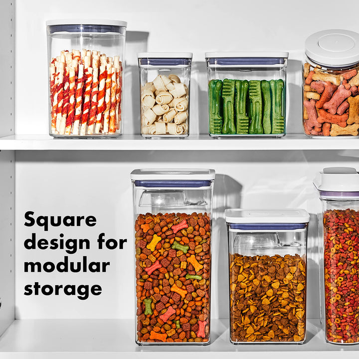 OXO Good Grips Pet POP Container – 2.8 Qt/2.6 L |Ideal for up to 3lbs of Dog Food or 2lbs of Cat Food | Airtight Storage Container | BPA Free Pet POP 2.8 Qt