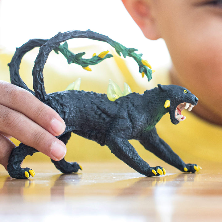 Schleich Eldrador Creatures Mythical Shadow Panther Action Figure - Mischievous Shadow Panther with Transparent Spines, Durable Toy for Boys and Girls, Gift for Kids Age 7+ 42522-N