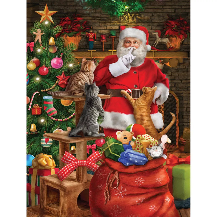 Sunsout Cat Out of the Bag 300 Pc Christmas Jigsaw Puzzle 23102