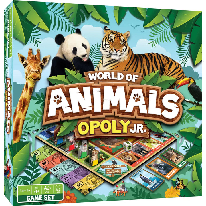 Masterpieces Kids & Family Board Games - World of Animals Opoly Jr..