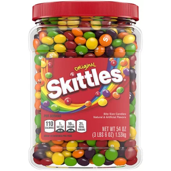 Skittles Original Chewy Candy Bulk Jar, 54 Oz.