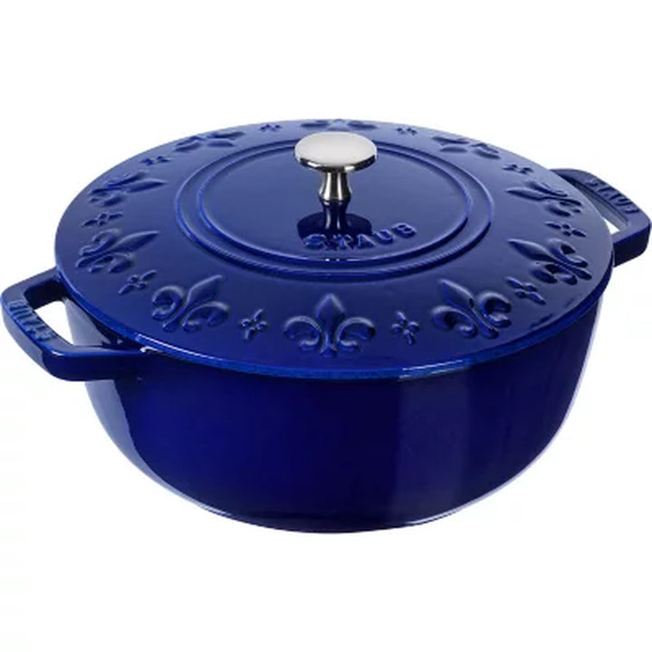 Staub Enameled Cast Iron 3.75-Quart Essential Fleur De Lis Cocotte (Assorted Colors)