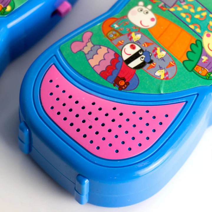 Peppa Pig 2 Piece Walkie Talkie Set with Built-In Flashlight