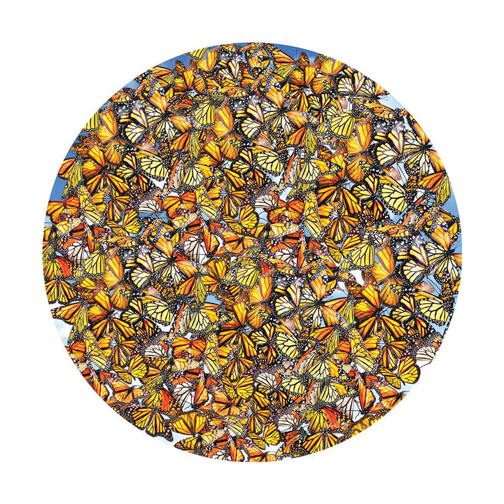 Sunsout Monarch Frenzy 1000 Pc round Jigsaw Puzzle 35047