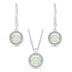 925 Sterling Silver Lab Created Gemstone and White Sapphire Dancing Set