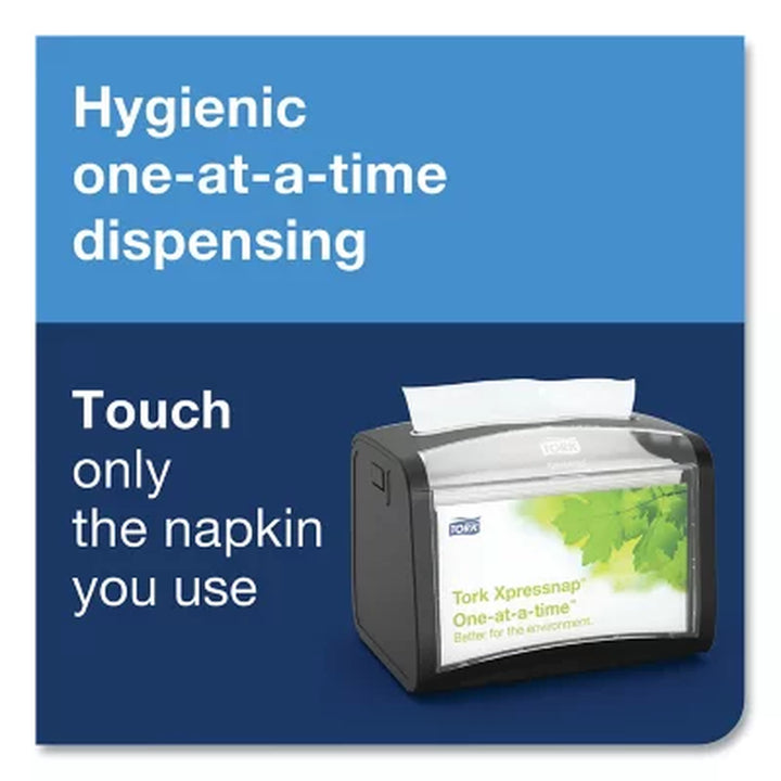 Tork Xpressnap Interfold Dispenser Napkins, 1-Ply, 13" X 8.5", White 6,000 Ct.