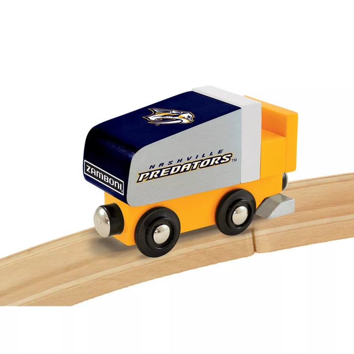 Masterpieces Officially Licensed NHL Nashville Predators Wooden Toy Zamboni Train Engine for Kids.