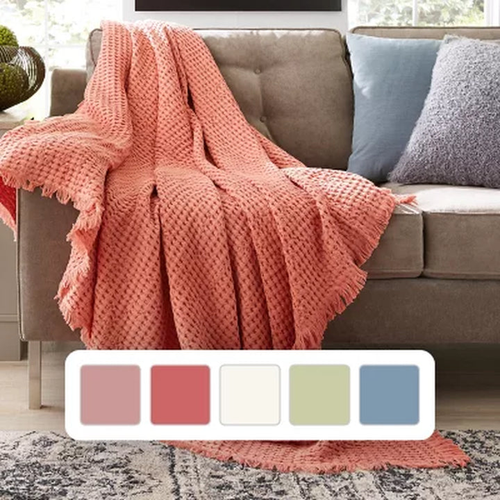 Member'S Mark Cotton Waffle Throw, 60" X 70" (Assorted Colors)