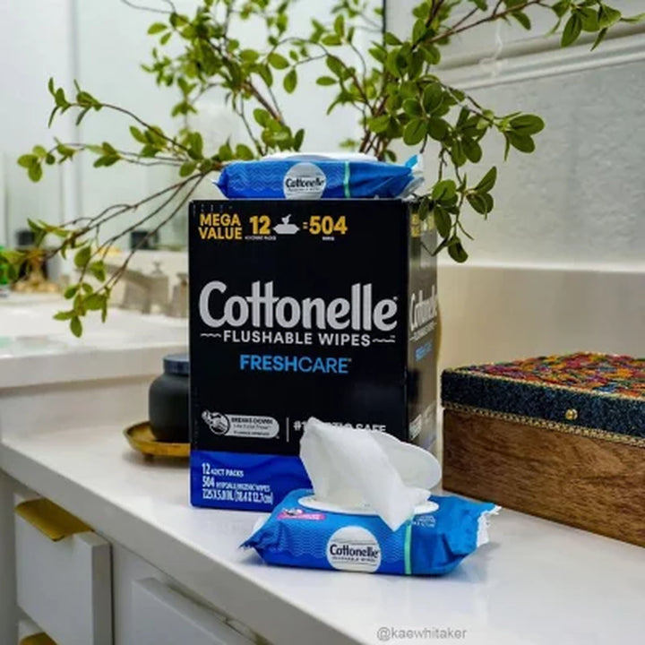 Cottonelle Flushable Wet Wipes, 504 Ct.